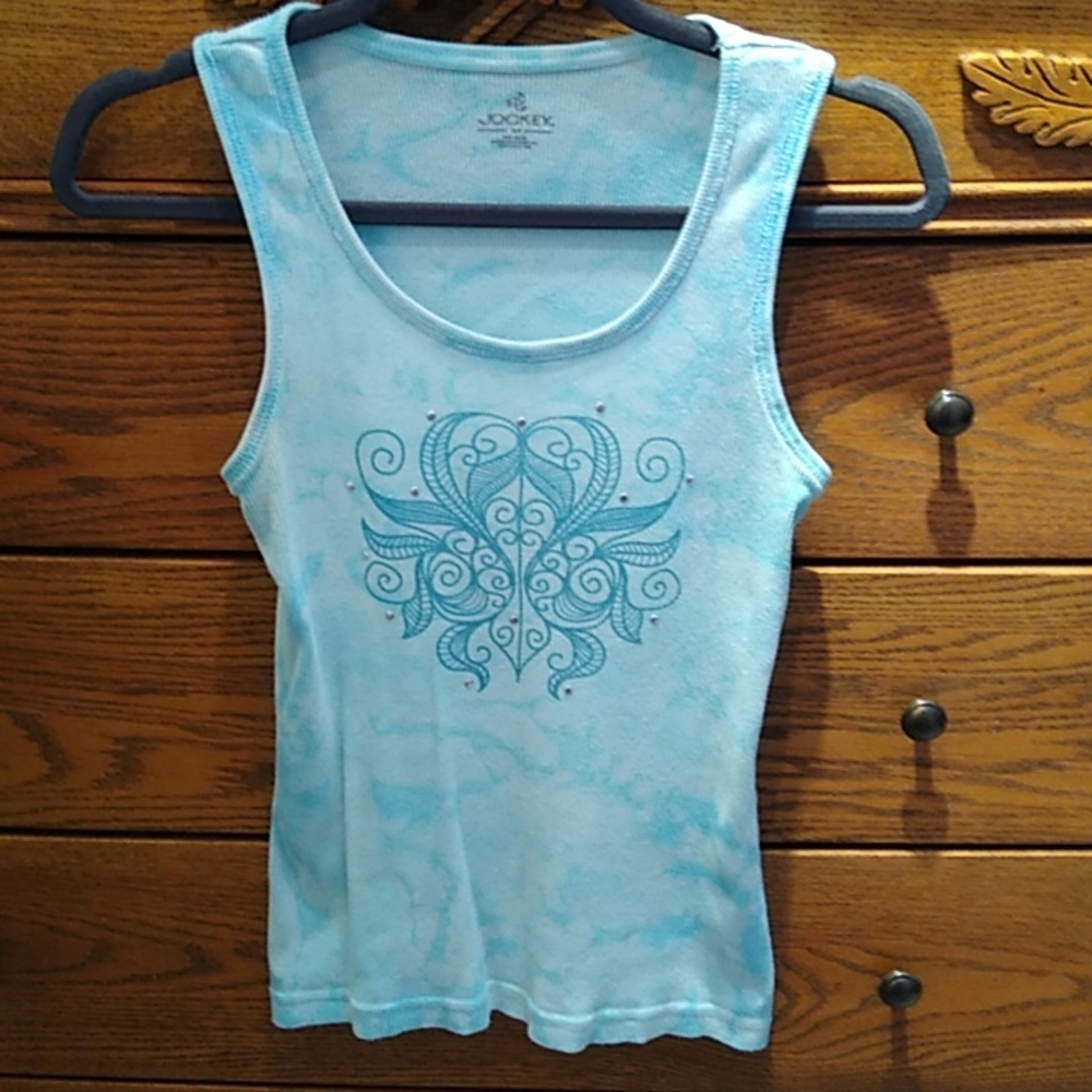 🥂 Tie-dye namaste tank top in good condition.